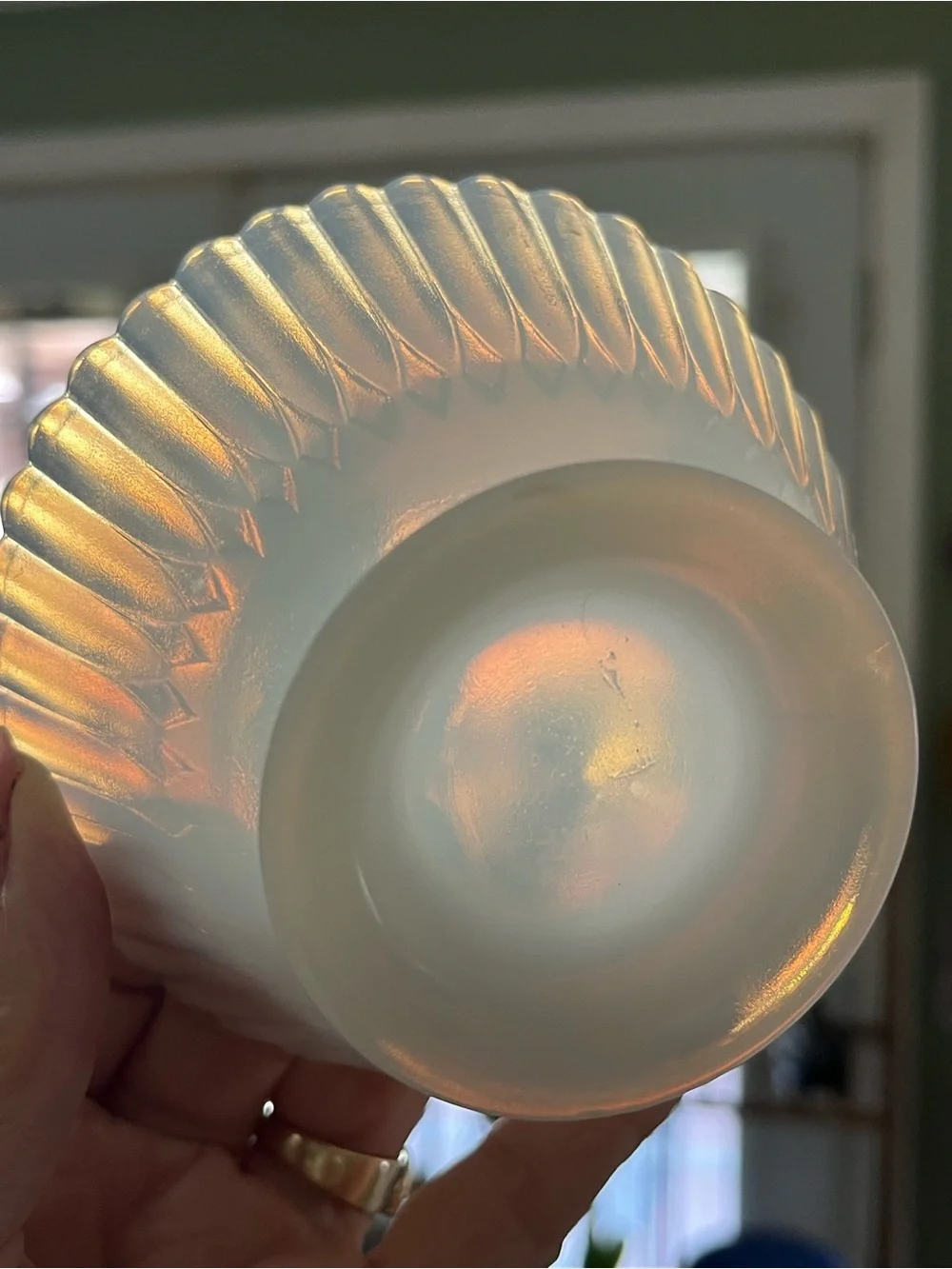 Vintage MacBeth-Evans Monax Petalware Footed Sherbet Bowls Set of 4